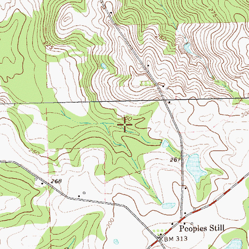 Topographic Map of Terrell Lake, GA