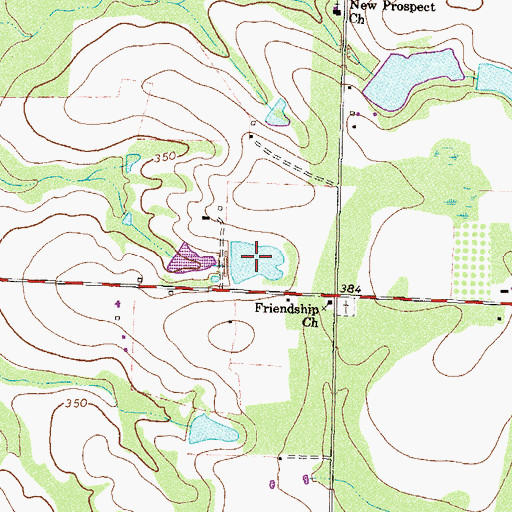 Topographic Map of Taylor Lake, GA