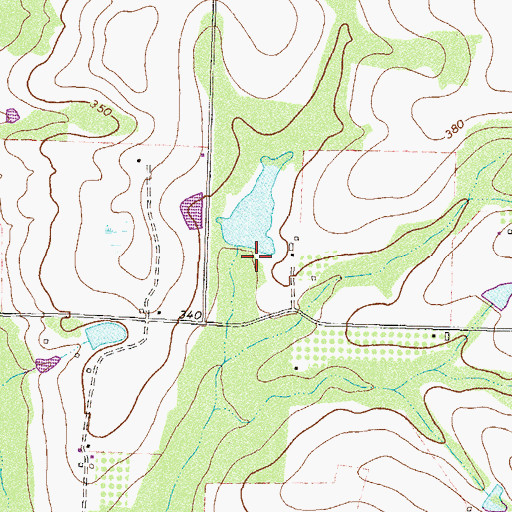 Topographic Map of Walker Lake Dam, GA