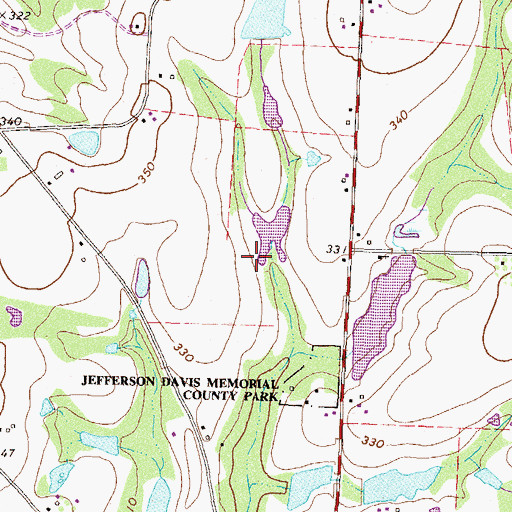 Topographic Map of McIntyre Lake Dam, GA