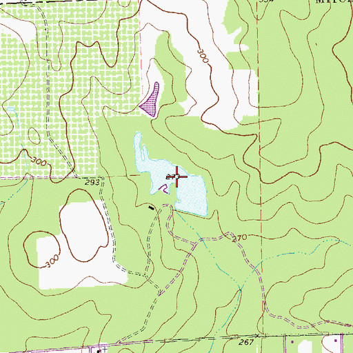 Topographic Map of Weatherby Lake, GA