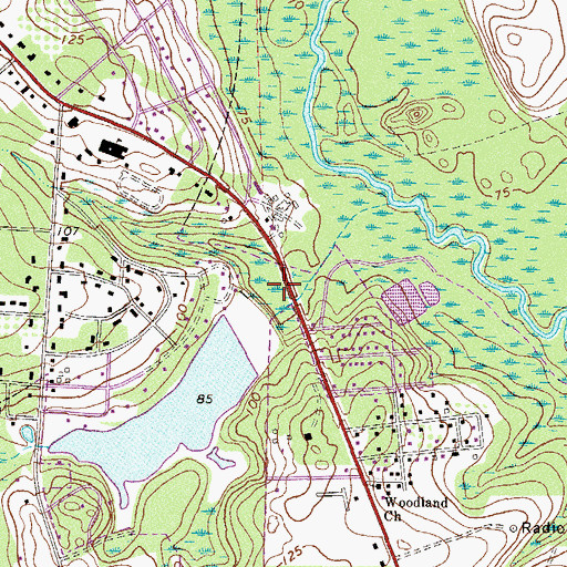 Topographic Map of Lakeview Country Club Lake Dam, GA