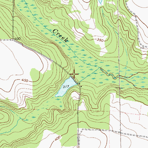 Topographic Map of Merritt Lake Dam, GA