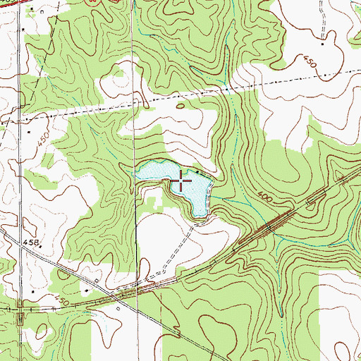 Topographic Map of Shellhouse Lake, GA