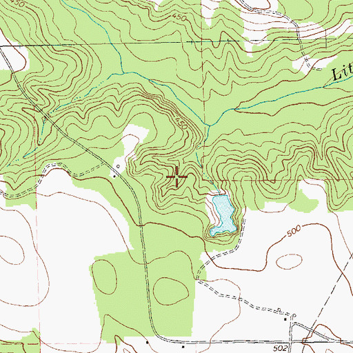 Topographic Map of Merritt Lake, GA