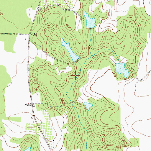 Topographic Map of Wheely Lake, GA