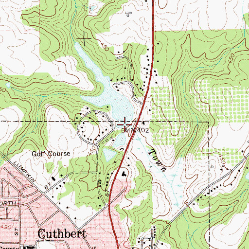 Topographic Map of Maddox Lake Dam, GA