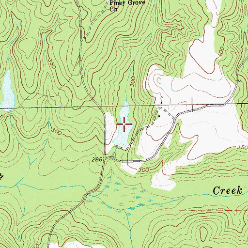 Topographic Map of English Lake, GA