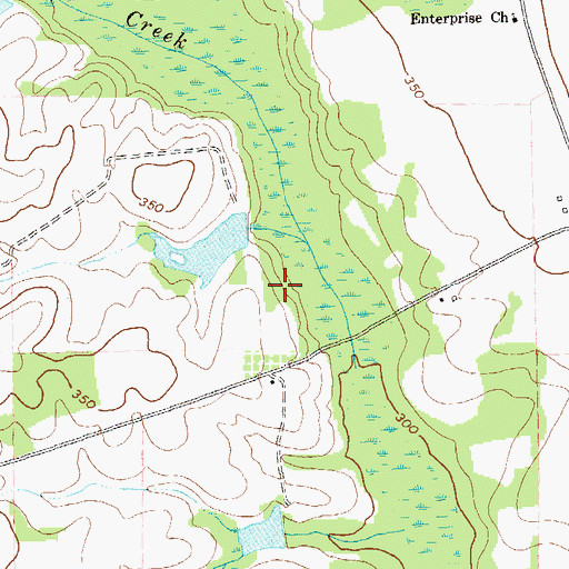 Topographic Map of Bynum Lake, GA