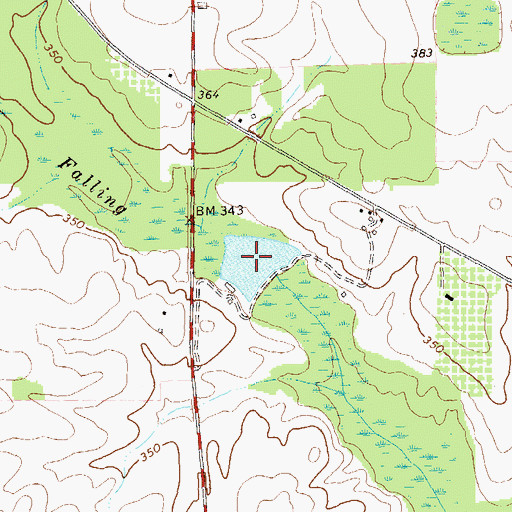 Topographic Map of Bentley Lake, GA