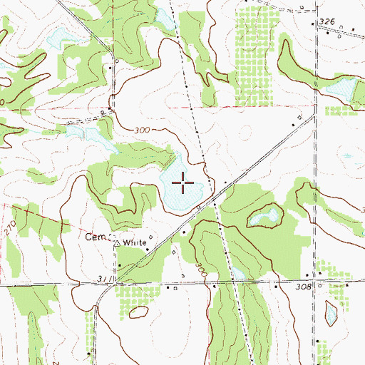 Topographic Map of Sevell Lake, GA