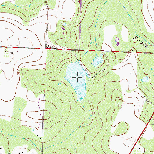 Topographic Map of Searcy Lake, GA