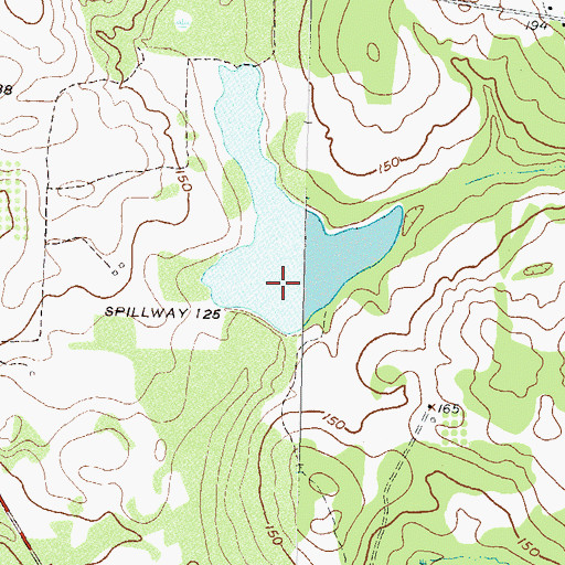 Topographic Map of Balfour Lake, GA