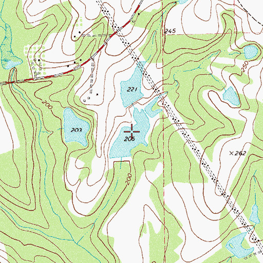 Topographic Map of Singletary Lake, GA