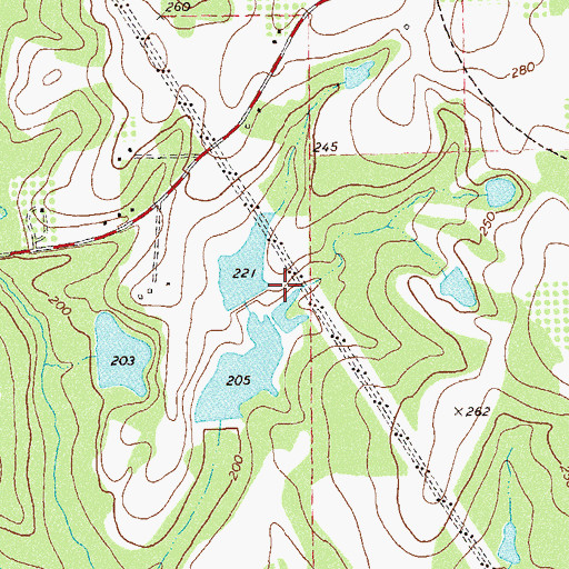 Topographic Map of Singletary Lake Dam, GA