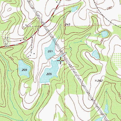 Topographic Map of Singletary Lake, GA