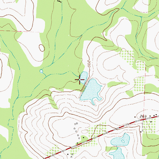 Topographic Map of Tyler Lake Dam, GA