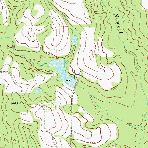 Topographic Map of Ward Lake West Dam, GA