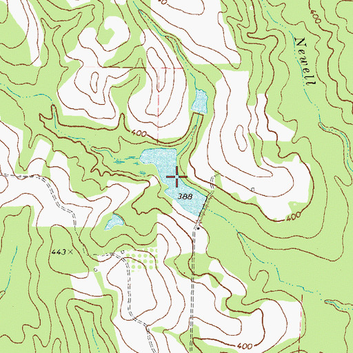 Topographic Map of Ward Lake West, GA