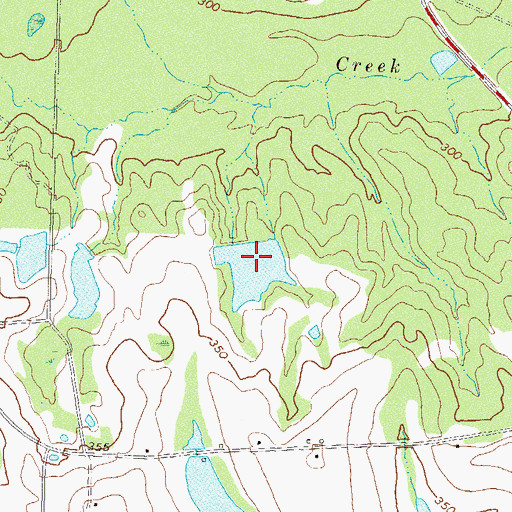 Topographic Map of Carter Lake Dam, GA