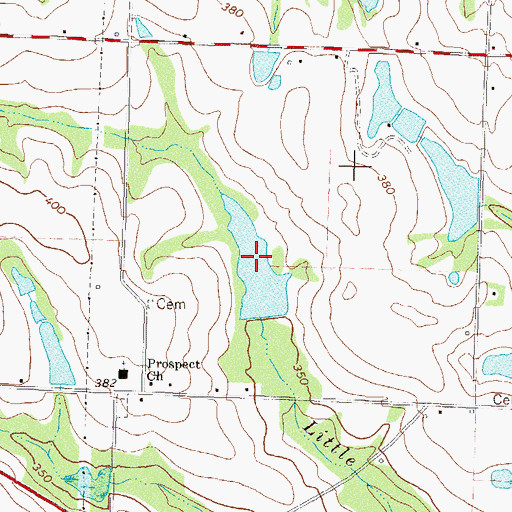 Topographic Map of Wells Lake, GA