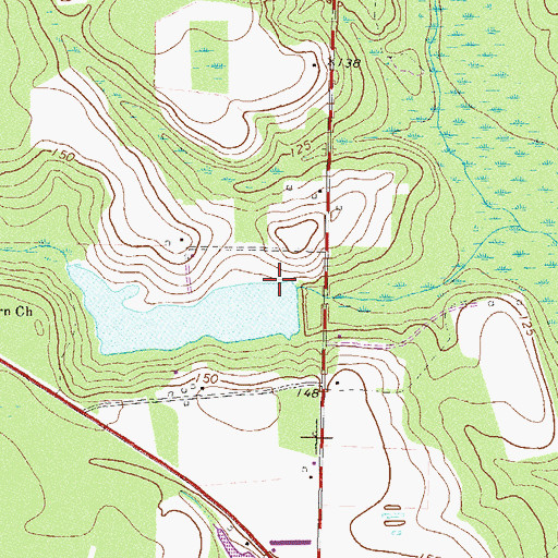 Topographic Map of King 0 Lee Lake Dam, GA