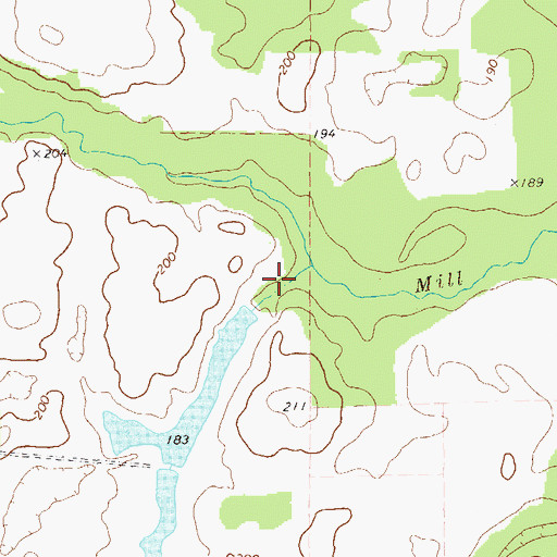 Topographic Map of Thompson Lake, GA