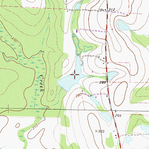 Topographic Map of Martin Lake, GA