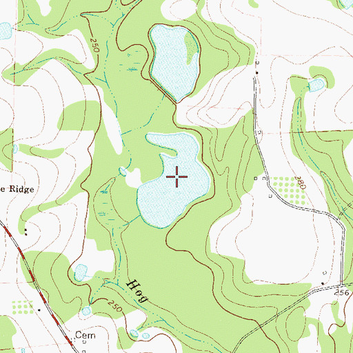 Topographic Map of McMillian Lake, GA