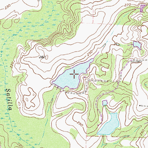 Topographic Map of Paulk Lake, GA