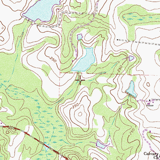 Topographic Map of Lott Lake Dam, GA