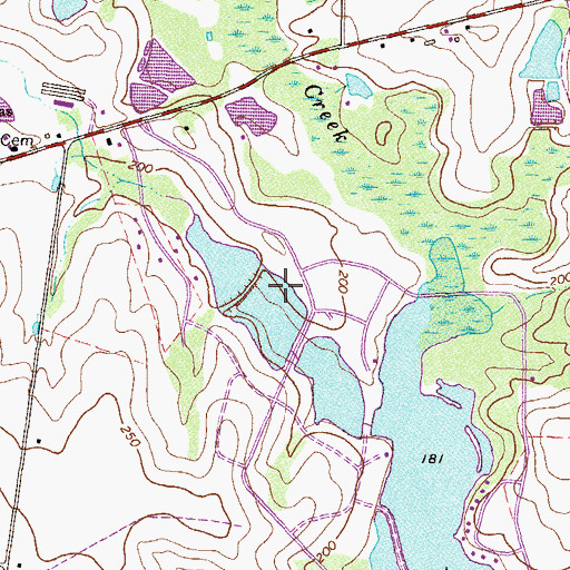 Topographic Map of Holiday Beach Dam North, GA