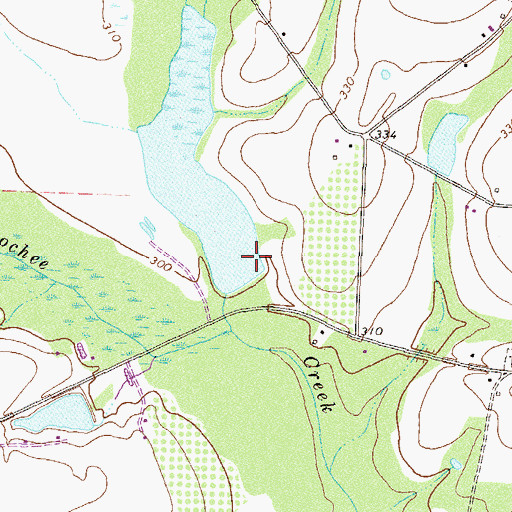 Topographic Map of Sumner Lake Dam, GA