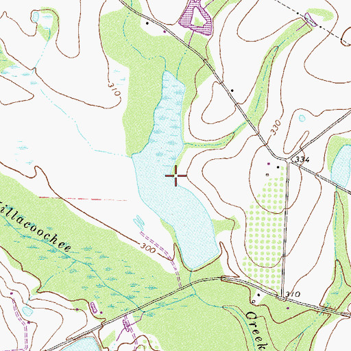 Topographic Map of Sumner Lake, GA
