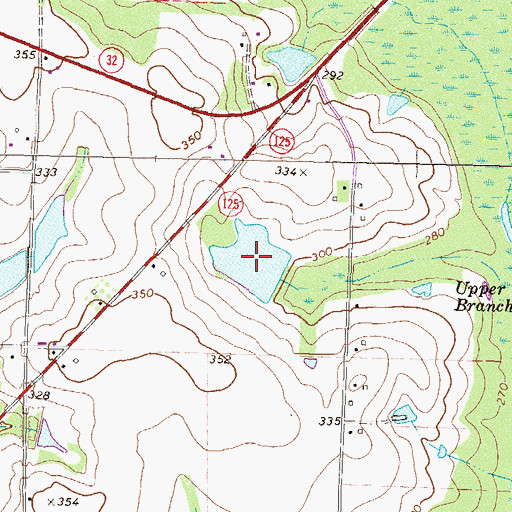 Topographic Map of McDaniel Lake, GA