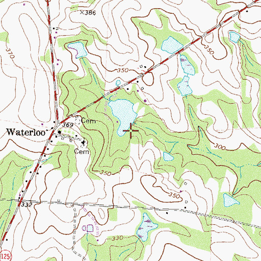 Topographic Map of Bisbin Lake Dam, GA