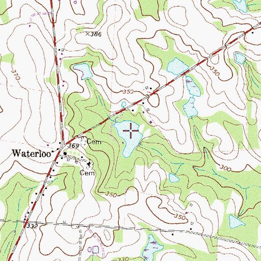 Topographic Map of Bisbin Lake, GA