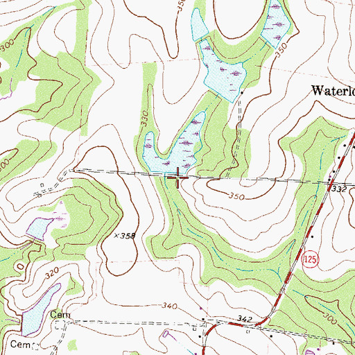 Topographic Map of Lathon Lake North Dam, GA