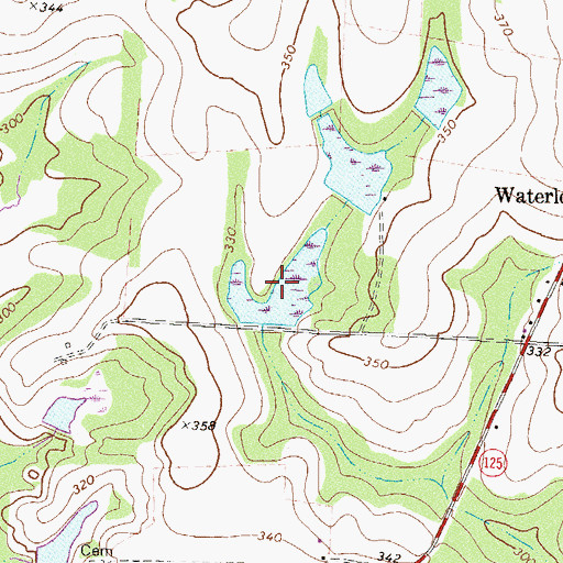 Topographic Map of Lathon Lake North, GA