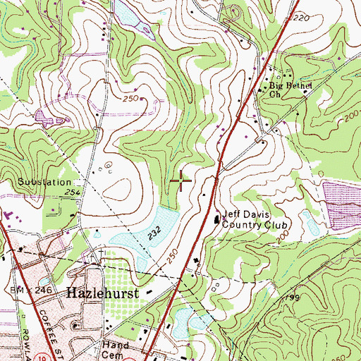Topographic Map of Floyd Lake, GA
