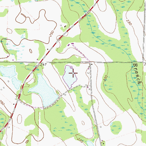 Topographic Map of Okuinn Lake, GA