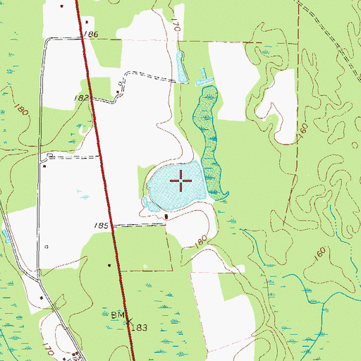 Topographic Map of Howell Lake, GA