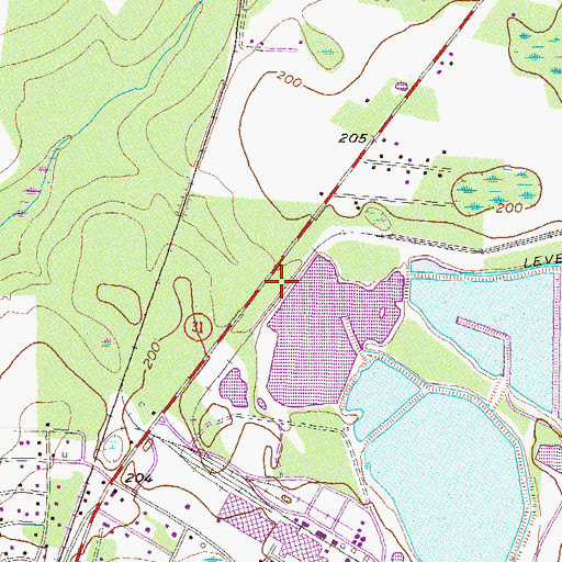 Topographic Map of Owens Illinois Lake Dam, GA