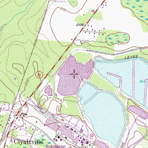Topographic Map of Owens Illinois Lake, GA