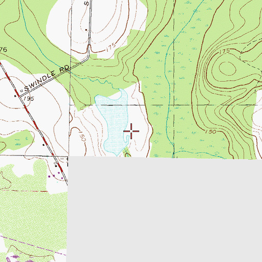 Topographic Map of Peters Lake Dam, GA
