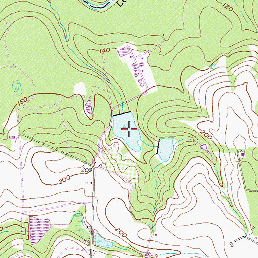 Topographic Map of Wetherington Lake, GA
