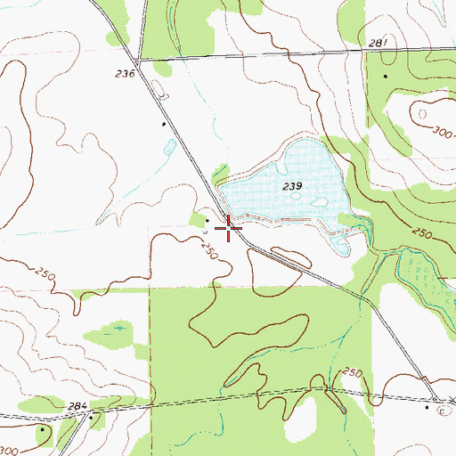 Topographic Map of Hatcher Lake Dam, GA
