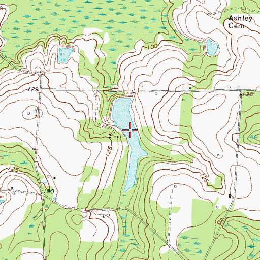 Topographic Map of Youmans Lake, GA