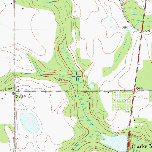 Topographic Map of Laing Lake, GA
