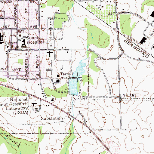 Topographic Map of Boyd Lake, GA
